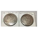 (2) 1900-O MORGAN SILVER DOLLARS