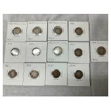 (13) 1907-1916 MERCURY SILVER DIMES