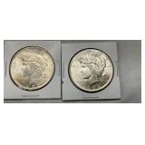 UNC 1923 PEACE/1922 PEACE SILVER DOLLARS