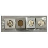 (4) UNC FRANKLIN HALVES