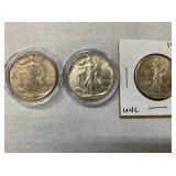 CLOSE UP VIEW WALKING LIBERTY HALVES