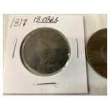 CLOSE UP 1817 CORONET HEAD-13 STARS