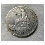 REAL 1876-S US TRADE DOLLAR .999 SILVER