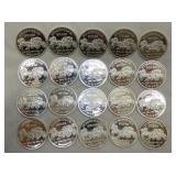 20 .999 STAGECOACH SILVER COINS 1OZ