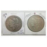 1878O,1900 O MORGANS