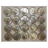 20 KENNEDY HALVES 40% SILVER