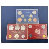 LOT OF 3 FOREIGN COINS SETS
