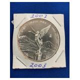 LOT 1304 2003 1 OZ SILVER LIBERTAD