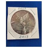 LOT 1308 2013 1 OZ SILVER LIBERTAD