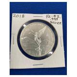 LOT 1311 2018 1 OZ SILVER LIBERTAD
