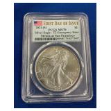 LOT 1324 2021W MS70 SILVER EAGLE T2