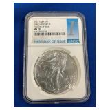 LOT 1325 2021S MS70 SILVER LANDING EAGLE