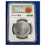 LOT 1331 1992 1 OZ MS65 SILVER LIBERTAD