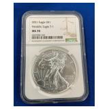 LOT 1337 2021 MS70 HERALDIC T-1 EAGLE