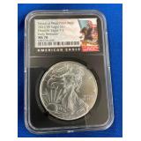 LOT 1340 2021 W MS70 HERALDIC EAGLE T-1