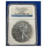 LOT 1353 2011W MS70 SILVER EAGLE