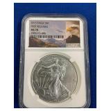 LOT 1354  2015 MS70 SILVER EAGLE
