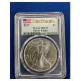LOT 1355 2017 MS70 SILVER EAGLE