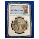 LOT 1357 1985 MS66 1OZ SILVER LIBERTAD