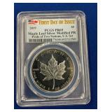 LOT 1360 2019 PR69 $5 SILVER MAPLE LEAF