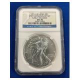 LOT 1371 2011W MS70 SILVER EAGLE
