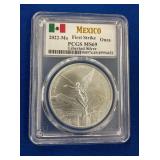 LOT 1373 2022 1 OZ MS69 SILVER LIBERTAD
