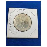 LOT 1378 1995 1/2 OZ SILVER LIBERTAD
