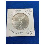 LOT 1379 2018 1/2 OZ SILVER LIBERTAD