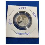 LOT 1380 2017 1/10 SILVER LIBERTAD