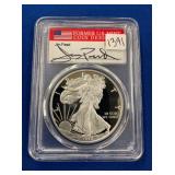 LOT 1391 2017 PR70 CAMEO SILVER EAGLE 