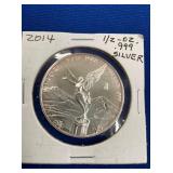 LOT 1396 2014 1/2 OZ SILVER LIBERTAD