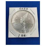 LOT 1401 2020 1 OZ SILVER LIBERTAD