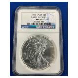 LOT 1402 2012 MS70 SILVER EAGLE