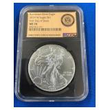LOT 1405 2019W MS70 SILVER EAGLE