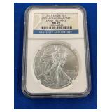 LOT 1408 2011 MS70 SILVER EAGLE