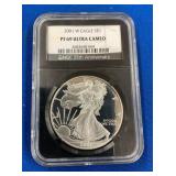 LOT 1411 2001W PF69 SILVER EAGLE