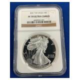 LOT 1454 2017W PR70 SILVER EAGLE