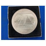 LOT 1466 1993 5 OZ SILVER PIRAMED COIN