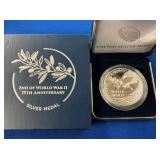 LOT 1476 END OF WWII SILVER MEDAL