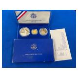 LOT 1490 1986 $5, 1/2 SILVER DOLLAR