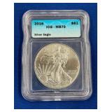 LOT 1497 2016 MS70 SILVER EAGLE
