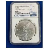 LOT 1517 2016 1 OZ SILVER MS69 LIBERTAD