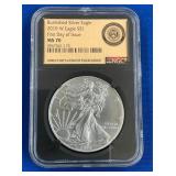 LOT 1524 2019 MS70 SILVER EAGLE