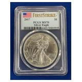 LOT 1529 2017 MS70 SILVER EAGLE