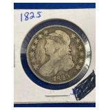 LOT 1553 1825 SILVER CAPPED BUST