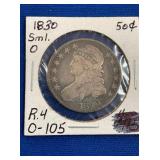 LOT 1556 1830 50C CAPPED BUST