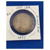 LOT 1559 1837 50C DRAPPED BUST