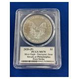 LOT 1562 2020P MS70 SILVER EAGLE