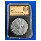 LOT 1563 2019W MS70 SILVER EAGLE