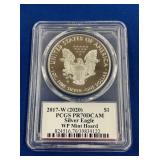 LOT 1584 2017 W 1OZ SILVER EAGLE